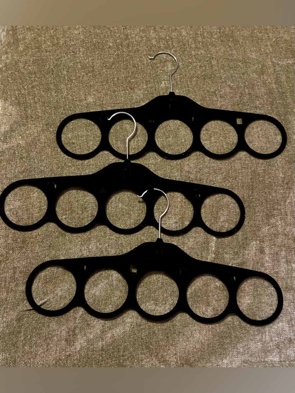 Multi-Loop Scarf & Accessory Hangers - Black (Set of 3)